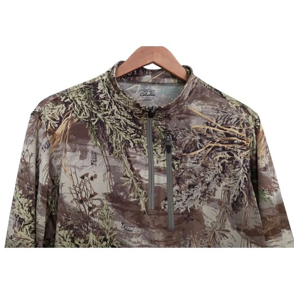 Women's - Cabela's Camo Long Sleeve Quarter Zip Top, Size Medium - Picture 2 of 8